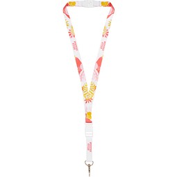 Balta Sublimation Lanyard mit Schnapp- und Sicherheitsverschluss, weiss, 20mm