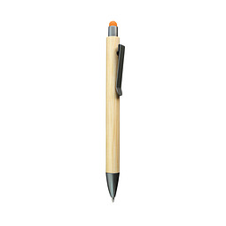 PENKO® Bambus-Touchkugelschreiber Tahiti, orange