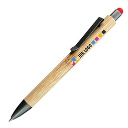 PENKO® Bambus-Touchkugelschreiber Tahiti, rot