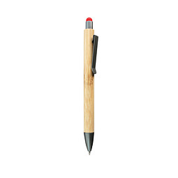 PENKO® Bambus-Touchkugelschreiber Tahiti, rot