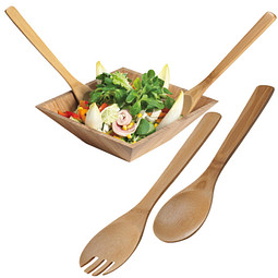 Bambussalatbesteck Capua, braun