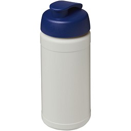 Baseline 500 ml recycelte Sportflasche mit Klappdeckel, natural
