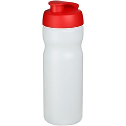 Sport-Werbemittel Sportflasche Baseline® Plus – transparent-rot – mit Logo bedruckbar 650 ml auslaufsicher für Sportevents & Turniere