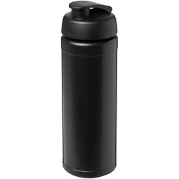 Baseline® Plus 750 ml Flasche mit Klappdeckel, schwarz/schwarz