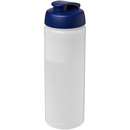 Sport-Werbemittel Baseline Plus Sportflasche – weiss-blau – mit Logo bedruckt 750 ml auslaufsicher für Sportevents & Turniere