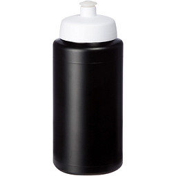 Baseline Plus grip Sportflasche mit Sportdeckel, 500 ml, schwarz,weiss