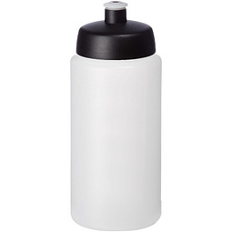 Baseline Plus grip Sportflasche mit Sportdeckel, 500 ml, transparent,schwarz
