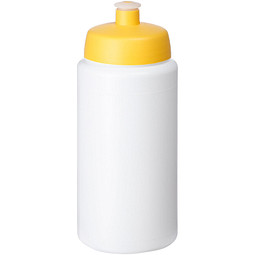 Baseline Plus grip Sportflasche mit Sportdeckel, 500 ml, weiss,gelb
