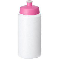 Baseline Plus grip Sportflasche mit Sportdeckel, 500 ml, weiss,rosa