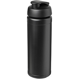 Sport-Werbemittel Baseline Plus grip – schwarz – mit Logo bedruckt 750 ml Kunststoff auslaufsicher für Sportevents & Turniere