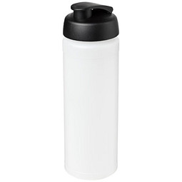 Baseline Plus grip Sportflasche mit Klappdeckel, 750 ml, transparent/schwarz