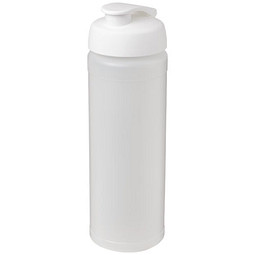 Baseline Plus grip Sportflasche mit Klappdeckel, 750 ml, transparent/weiss