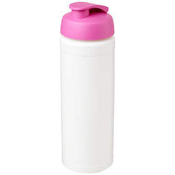 Baseline Plus grip Sportflasche mit Klappdeckel, 750 ml, weiss/rosa