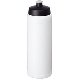 Baseline® Plus grip 750 ml Sportflasche mit Sportdeckel, weiß/schwarz