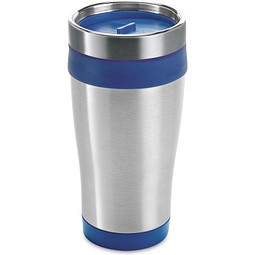 BATUM. Reisebecher aus Edelstahl und PP, 420 ml, Königsblau