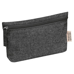 Baumwolletui mit Reißverschluss , schwarz