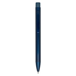 Beatriz Kugelschreiber aus recyceltem Messing, blaue Mine, blau
