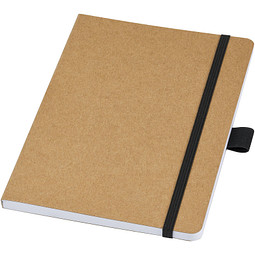 Berk A5 Notizbuch aus recyceltem Papier, schwarz