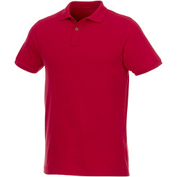 ELEVATE Herren Kurzarm Poloshirt Beryl aus Bio-Recyclingmaterial, rot, M