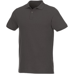 ELEVATE Herren Kurzarm Poloshirt Beryl aus Bio-Recyclingmaterial, grau, M