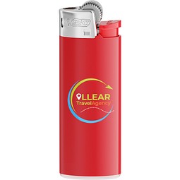 BIC® J25 Feuerzeug Corpus Rot/Boden Weiss/Drücker Rot/Chromkappe