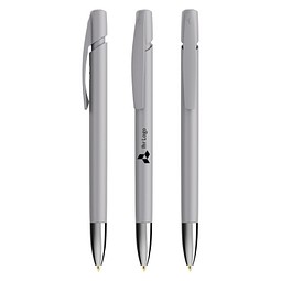 BIC® Media Clic Advance Kugelschreiber mit Metallspitze grau, blaue Mine