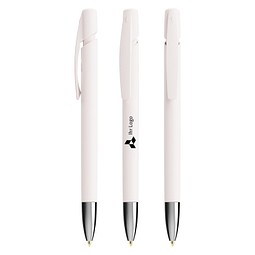 BIC® Media Clic Advance Kugelschreiber mit Metallspitze weiß, blaue Mine