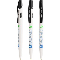 BIC® Media Clic BIO Based BGUARD™ Antibakterieller Kugelschreiber Weiß Blaue Tinte