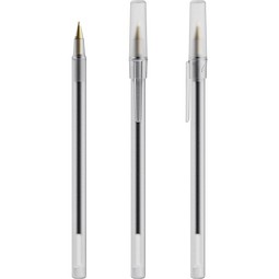 BIC® Round Stic® Ballpen Gefrostetes Weiß Blaue Tinte