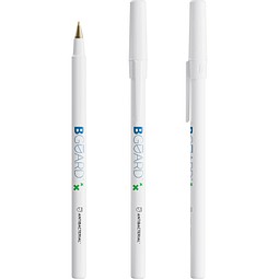 BIC® Round Stic® BGUARD™ Antibacterial Ballpen Weiße Wache Blaue Tinte