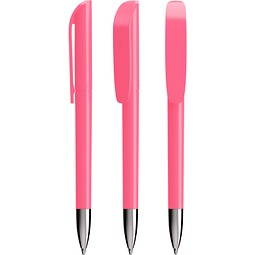 BIC® Super Clip Advance Ballpen Säurerosa Blaue Tinte