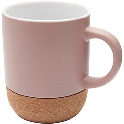 Billie 300 ml Keramiktasse mit Korkdetails, Dusty Pink