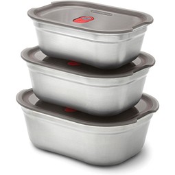Black+Blum 3-tlg. Mealprep Box Set - klein, medium, groß, grau