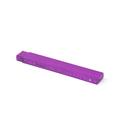 Metrie® Holz-Zollstock "Block 52", 2 m, violett, schwarze Skala