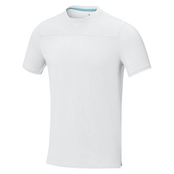 Borax Cool Fit T-Shirt aus recyceltem GRS Material für Herren, weiss, S