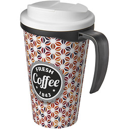 Brite-Ameriano® Grande 350ml Isolierbecher, auslaufsicher, schwarz/weiß