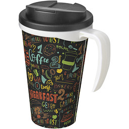 Brite-Ameriano® Grande 350ml Isolierbecher, auslaufsicher, weiß/schwarz
