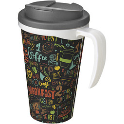 Brite-Ameriano® Grande 350ml Isolierbecher, auslaufsicher, weiß/grau