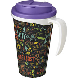 Brite-Ameriano® Grande 350ml Isolierbecher, auslaufsicher, weiß/lila