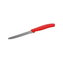 Brotzeitmesser Vesper, rot/silber
