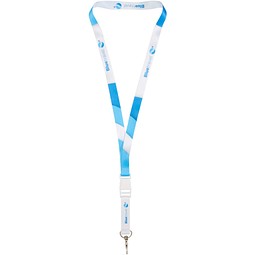 Bucks Sublimation Lanyard mit Schnappverschluss, weiss, 15mm