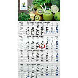 Geiger-Notes Monatskalender Budget 4 Recycling-Kalendariumspapier, inkl. Druck, blau
