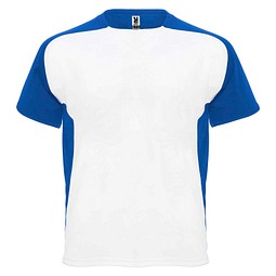 Bugatti T-Shirt Unisex aus recyceltem Material, weiß / royalblau, L