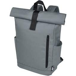 rPET Roll-Top Rucksack Byron,, hellgrau