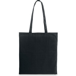 CAIRO. Tragetasche aus recycelter Baumwolle (70%) und polyester (30% rPET) (180 g/m²), Schwarz