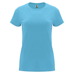 Capri T-Shirt für Damen, türkis, S