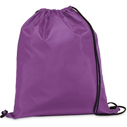 CARNABY. 210D Rucksacktasche mit schwarzen Zugbändern, Violett