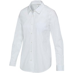 Carnelian 133 g/m² Popeline Bluse, weiss, XXL