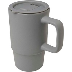 Carter 450 ml Keramiktasse mit Kunststoffdeckel, grau