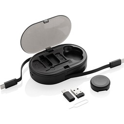 Chargevix Multifunktionales 60W-Lade-Set aus RCS rPlastic, schwarz